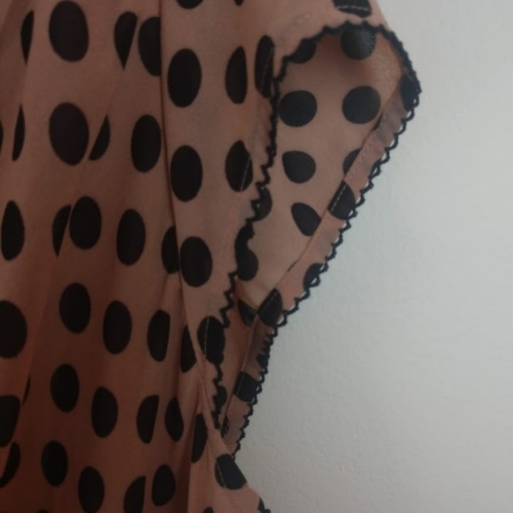 ModCloth Polka Dot Chiffon Swing Dress Full - Picture 8 of 8